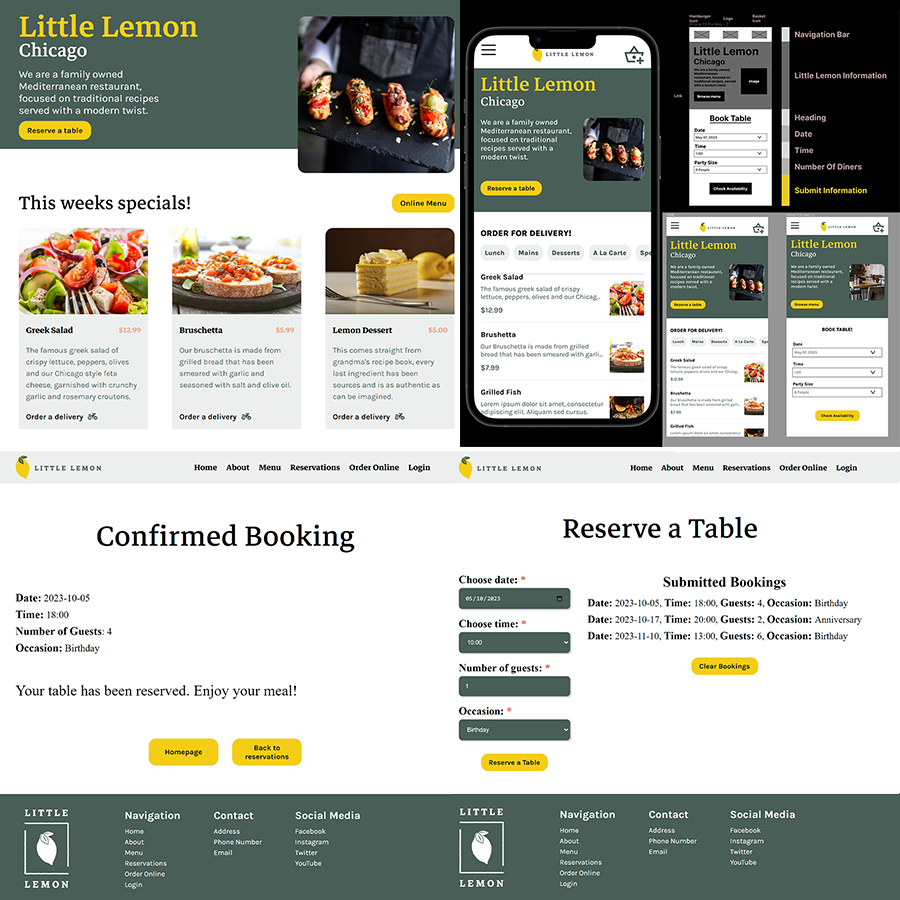 Little Lemon's table reservation feature